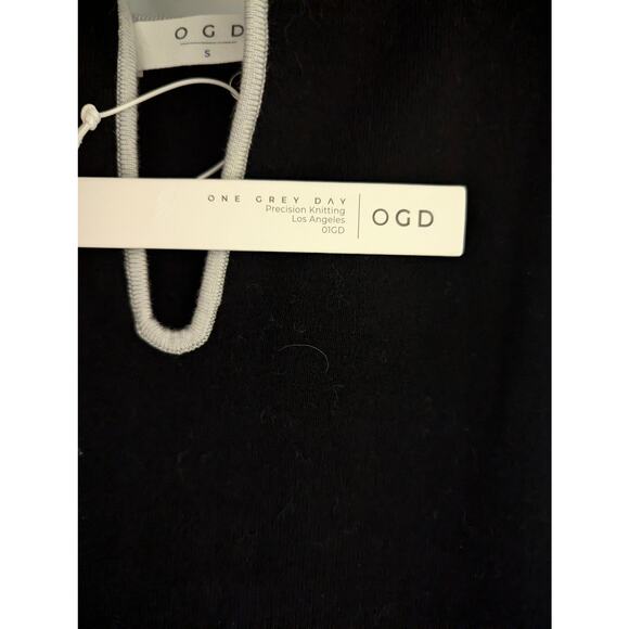 Revolve Black Dress One Grey Day With Twist Halter Neck - Picture 5 of 9